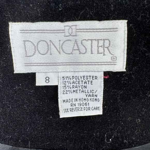 Doncaster Womens Velvet Metallic Jacquard Vest Sz 8 Gold Silver Evening Shimmer - Picture 11 of 15